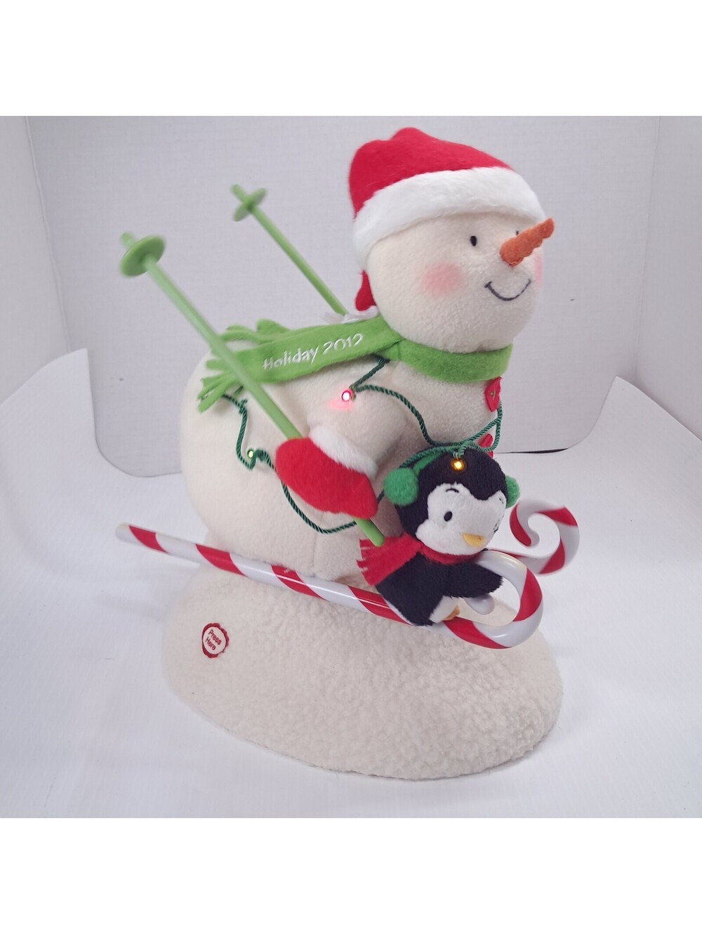 Hallmark Jingle Pals Swooshin Duo Singing Musical Skiing Snowman penguin 2012